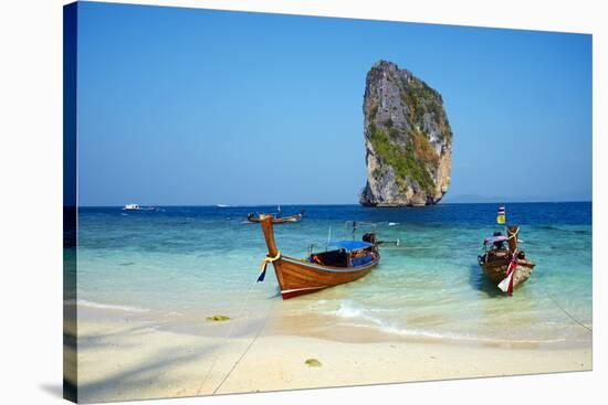 Ao Phra Nang Bay, Ko Poda Island, Krabi Province, Thailand, Southeast Asia, Asia-null-Stretched Canvas