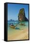 Ao Phra Nang Bay, Railay Beach, Hat Tham Phra Nang Beach, Krabi Province, Thailand-null-Framed Stretched Canvas