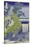 Aoigaoka Waterfall in the Eastern Capital-Katsushika Hokusai-Stretched Canvas