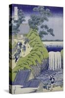 Aoigaoka Waterfall in the Eastern Capital-Katsushika Hokusai-Stretched Canvas