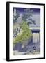 Aoigaoka Waterfall in the Eastern Capital-Katsushika Hokusai-Framed Giclee Print