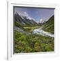 Aoraki, Hooker River, Mount Cook National Park, Canterbury, South Island, New Zealand-Rainer Mirau-Framed Photographic Print