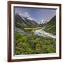 Aoraki, Hooker River, Mount Cook National Park, Canterbury, South Island, New Zealand-Rainer Mirau-Framed Photographic Print