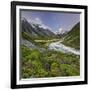 Aoraki, Hooker River, Mount Cook National Park, Canterbury, South Island, New Zealand-Rainer Mirau-Framed Photographic Print