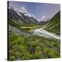 Aoraki, Hooker River, Mount Cook National Park, Canterbury, South Island, New Zealand-Rainer Mirau-Stretched Canvas