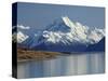 Aoraki Mount Cook and Lake Pukaki, Mackenzie Country, South Canterbury, South Island, New Zealand-David Wall-Stretched Canvas