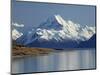 Aoraki Mount Cook and Lake Pukaki, Mackenzie Country, South Canterbury, South Island, New Zealand-David Wall-Mounted Photographic Print