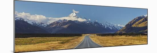 Aoraki, Mount Road Cook, Mount Cook National Park, Canterbury, South Island, New Zealand-Rainer Mirau-Mounted Photographic Print