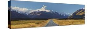 Aoraki, Mount Road Cook, Mount Cook National Park, Canterbury, South Island, New Zealand-Rainer Mirau-Stretched Canvas