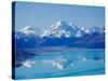 Aoraki, Mt Cook and Lake Pukaki, South Canterbury, South Island, New Zealand-David Wall-Stretched Canvas