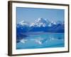 Aoraki, Mt Cook and Lake Pukaki, South Canterbury, South Island, New Zealand-David Wall-Framed Photographic Print