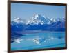 Aoraki, Mt Cook and Lake Pukaki, South Canterbury, South Island, New Zealand-David Wall-Framed Photographic Print