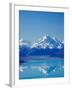 Aoraki, Mt Cook and Lake Pukaki, South Canterbury, South Island, New Zealand-David Wall-Framed Photographic Print