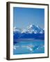 Aoraki, Mt Cook and Lake Pukaki, South Canterbury, South Island, New Zealand-David Wall-Framed Photographic Print