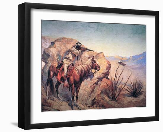 Apache Ambush-Frederic Sackrider Remington-Framed Giclee Print