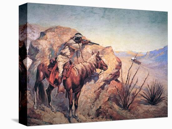 Apache Ambush-Frederic Sackrider Remington-Stretched Canvas