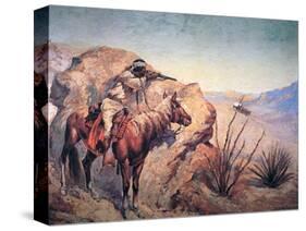 Apache Ambush-Frederic Sackrider Remington-Stretched Canvas