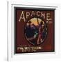 Apache Brand - Pomona, California - Citrus Crate Label-Lantern Press-Framed Art Print