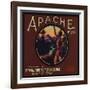 Apache Brand - Pomona, California - Citrus Crate Label-Lantern Press-Framed Art Print