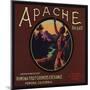 Apache Brand - Pomona, California - Citrus Crate Label-Lantern Press-Mounted Art Print