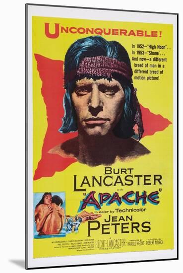 Apache, Burt Lancaster, 1954-null-Mounted Art Print
