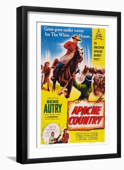 Apache Country Gene Autry, 1952-null-Framed Art Print