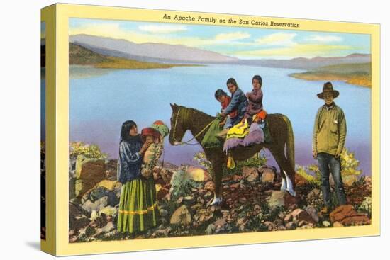 Apache Family on San Carlos Reservation-null-Stretched Canvas