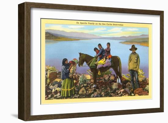 Apache Family on San Carlos Reservation-null-Framed Art Print