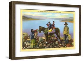 Apache Family on San Carlos Reservation-null-Framed Art Print