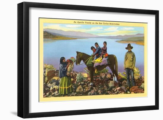 Apache Family on San Carlos Reservation-null-Framed Art Print