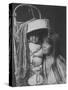 Apache Girl and Papoose Indian Curtis Photograph-Lantern Press-Stretched Canvas