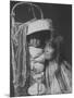 Apache Girl and Papoose Indian Curtis Photograph-Lantern Press-Mounted Art Print