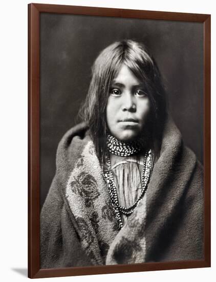 Apache Girl, C1903-Edward S^ Curtis-Framed Photographic Print