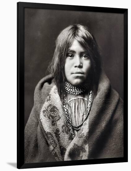 Apache Girl, C1903-Edward S^ Curtis-Framed Photographic Print