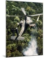 Apache Helicopter Firing-Stocktrek Images-Mounted Photographic Print