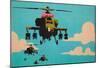 Apache Helicopter With Bow-null-Mounted Poster