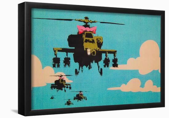 Apache Helicopter With Bow-null-Framed Poster