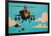 Apache Helicopter with Bow-null-Framed Poster
