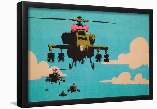 Apache Helicopter with Bow-null-Framed Poster