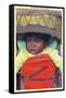 Apache Indian Baby in Papoose-Lantern Press-Framed Stretched Canvas