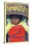 Apache Indian Baby in Papoose-Lantern Press-Stretched Canvas