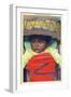 Apache Indian Baby in Papoose-Lantern Press-Framed Art Print