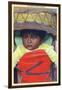 Apache Indian Baby in Papoose-Lantern Press-Framed Art Print