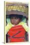 Apache Indian Baby in Papoose-Lantern Press-Stretched Canvas