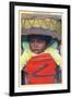 Apache Indian Baby in Papoose-Lantern Press-Framed Art Print