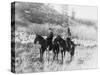 Apache Indian with Indian Commissioner Photograph - Jicarilla Reservation, NM-Lantern Press-Stretched Canvas