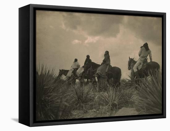 Apache Indians by Edward S. Curtis-Science Source-Framed Stretched Canvas