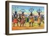 Apache Indians Dance the Devil Dance-Lantern Press-Framed Art Print