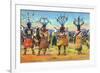 Apache Indians Dance the Devil Dance-Lantern Press-Framed Premium Giclee Print