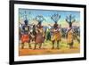 Apache Indians Dance the Devil Dance-Lantern Press-Framed Premium Giclee Print